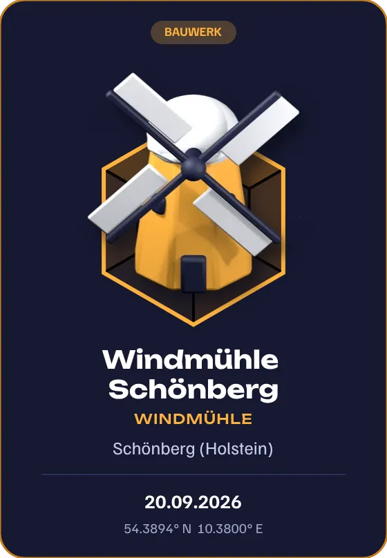 Gem-Abzeichen Windmühle Schönberg